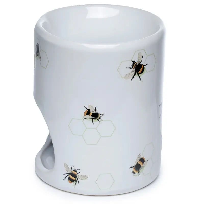 Bee's and Honeycomb Lines | Fragrance Warmer | Ceramic Tea Light Burner - D SCENT