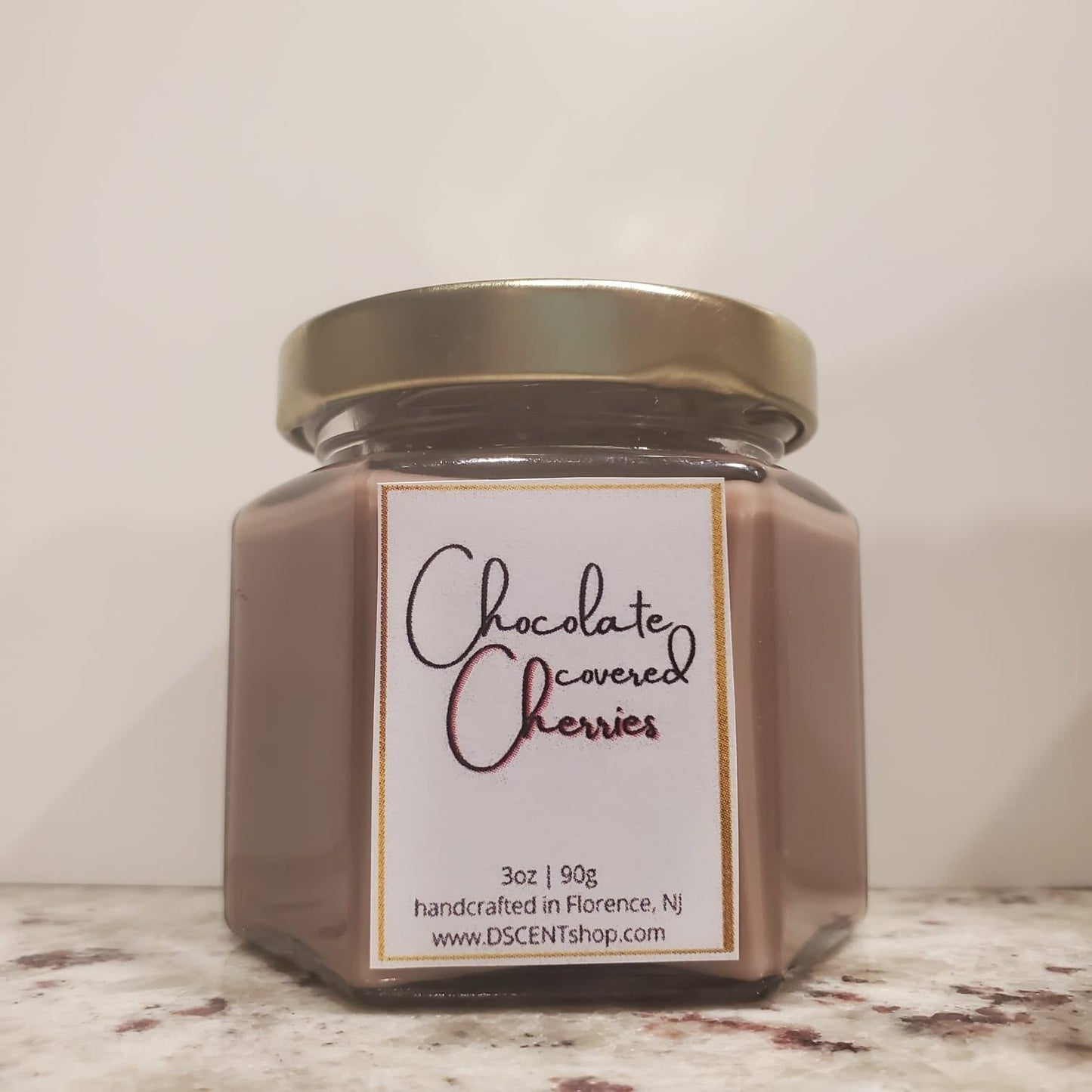 Chocolate Covered Cherries Soy Candle | Small Hex Jar - D SCENT
