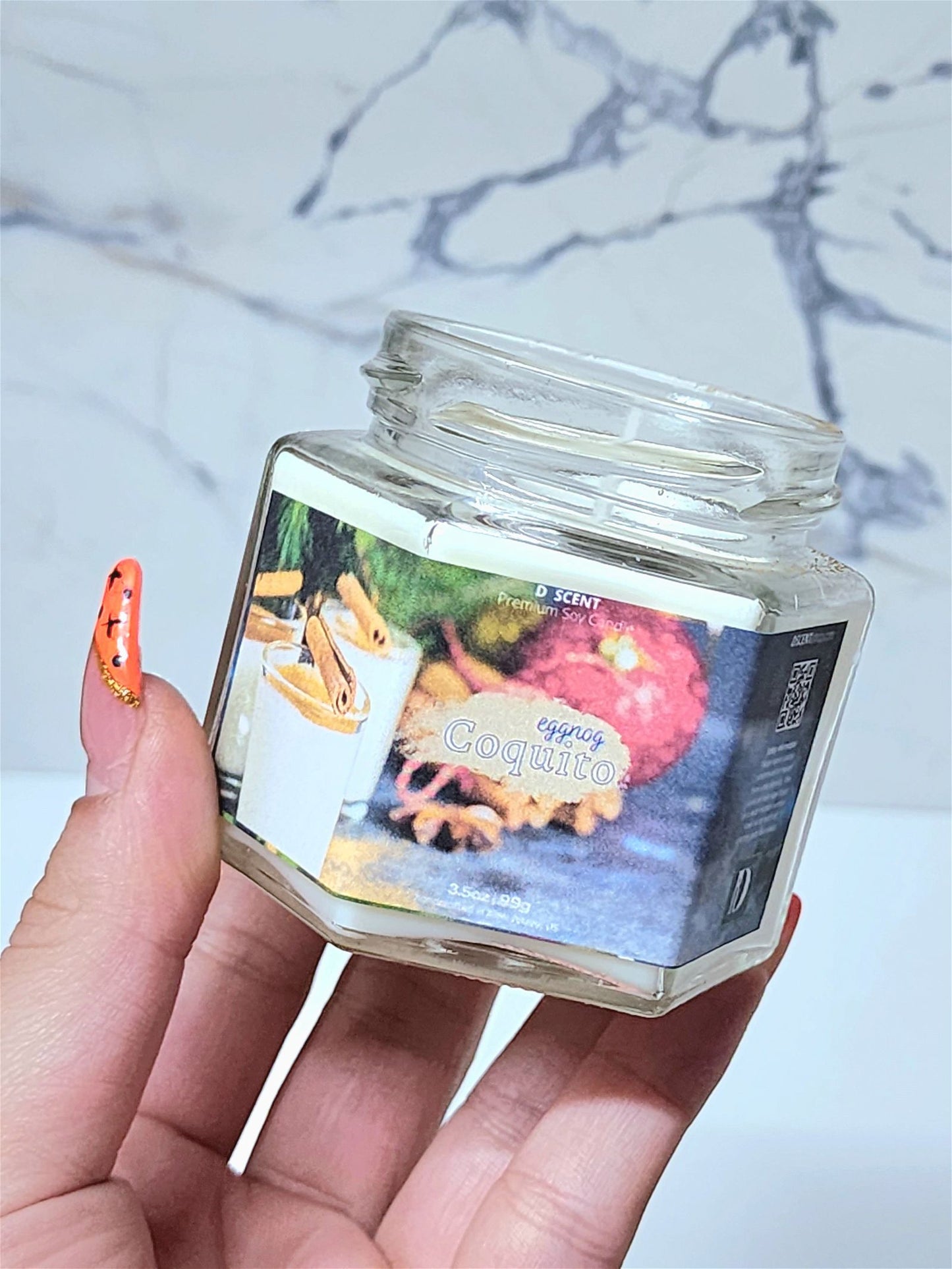 Coquito (Eggnog) Soy Wax Candle | Small Hex - D SCENT