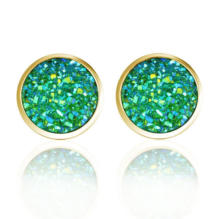 Crystal Druzy Stainless Steel Studs - D SCENT
