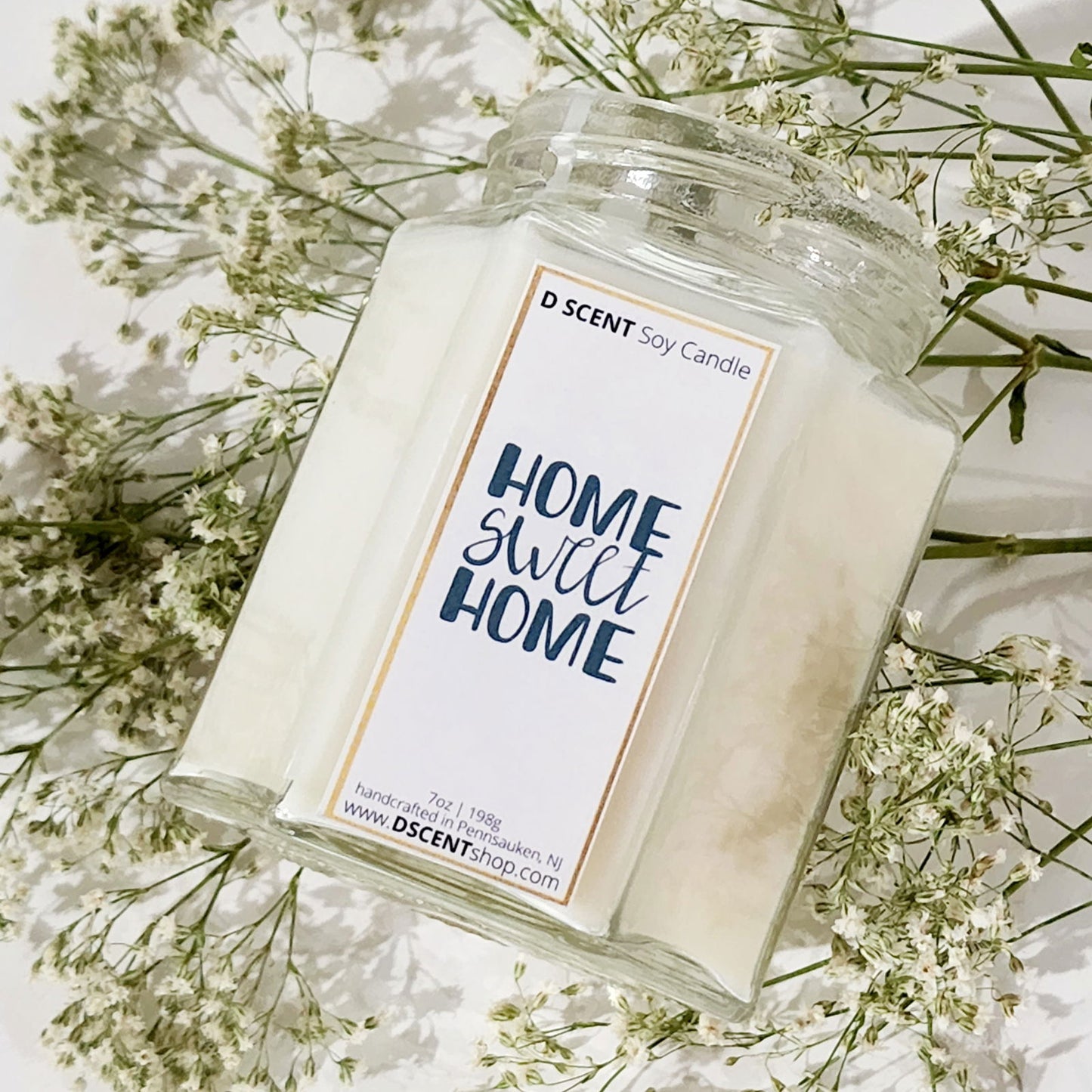 HOME sweet HOME Soy Candle | Large Hex Jar - D SCENT