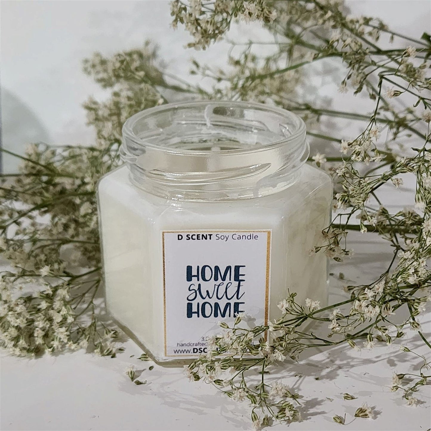 HOME sweet HOME Soy Candle | Small Hex Jar - D SCENT