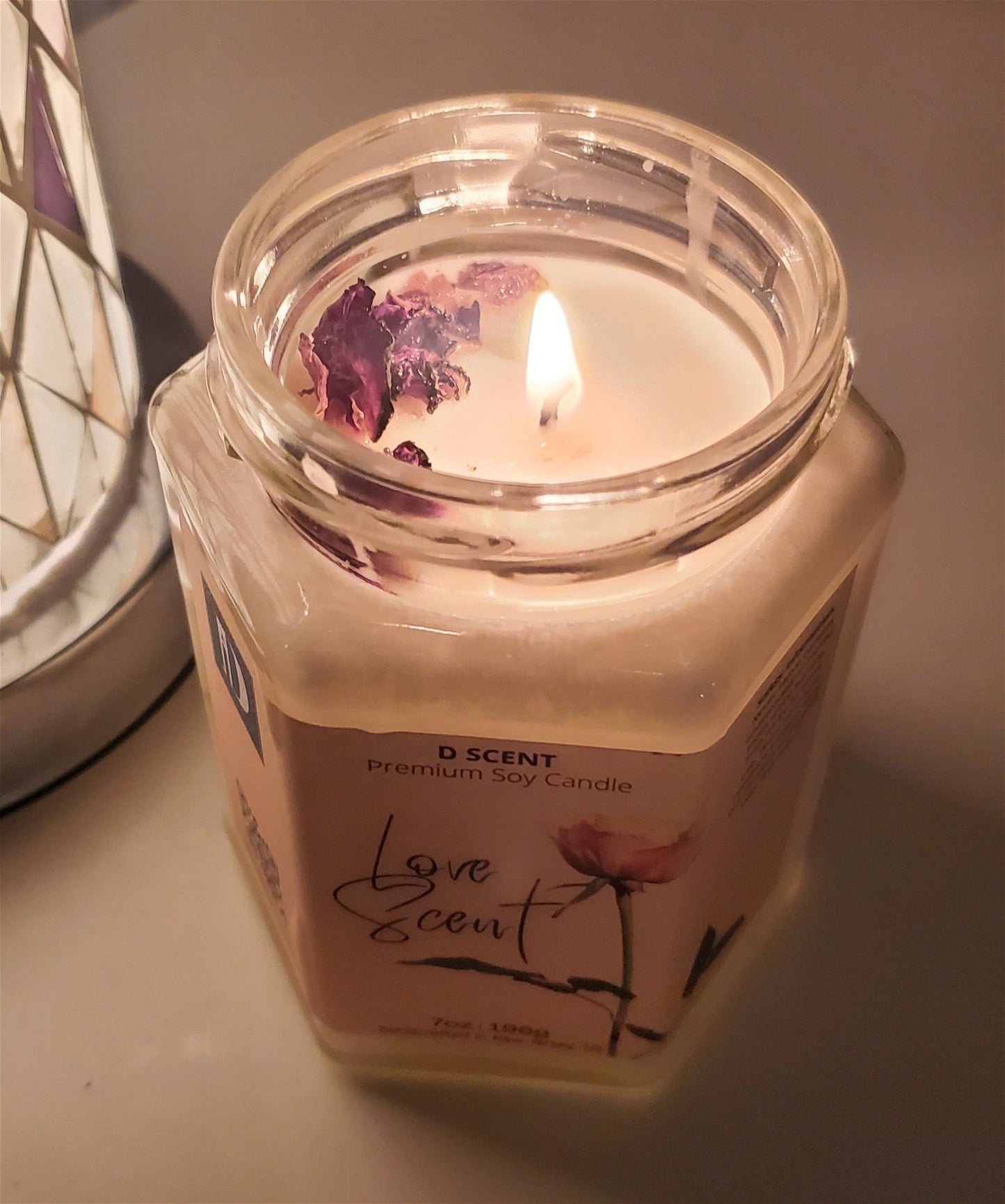 Love Scent Soy Candle | Large Hex Jar - D SCENT