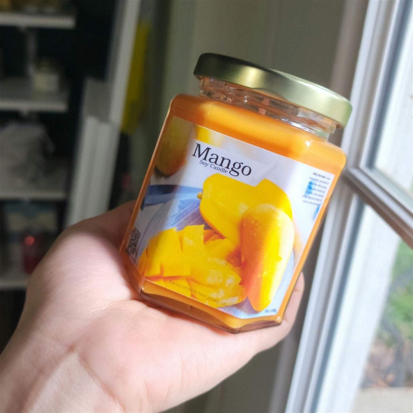 Mango Soy Candle | Large Hex Jar - D SCENT