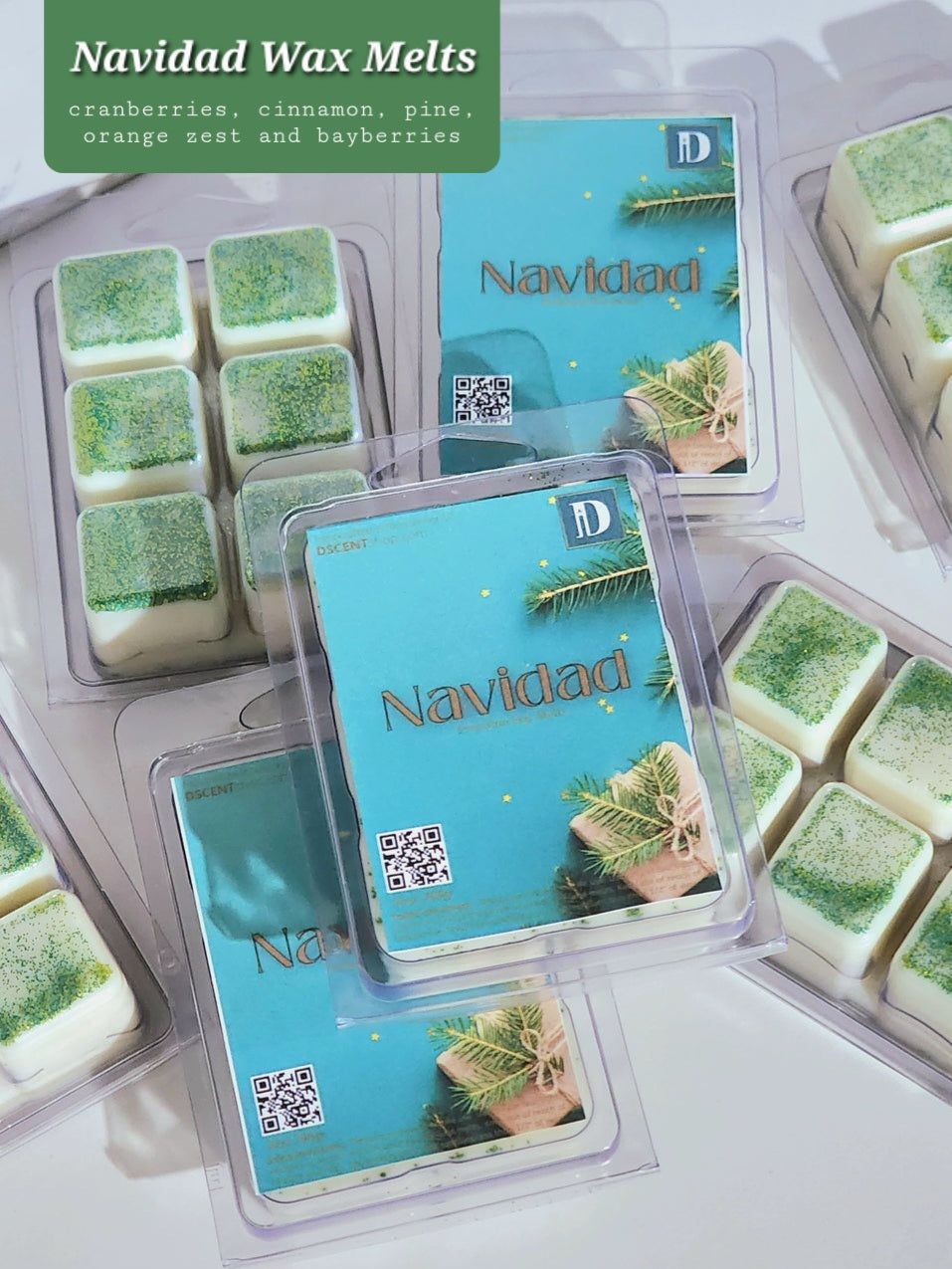 Navidad (Christmas) Soy Wax Melts | Clamshell - D SCENT