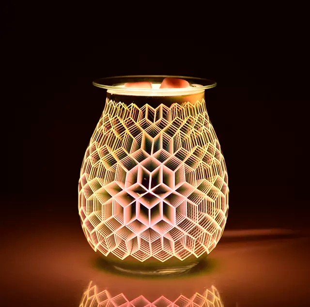 3D Squares Electric US Wax Warmer / Oil Burner - D SCENT