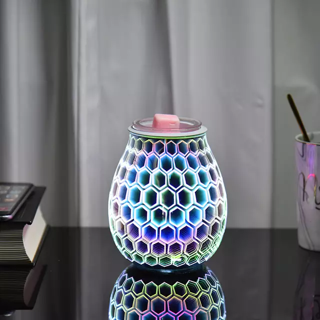Color Changing Hexagonal Electric US Wax Warmer / Oil Burner - D SCENT