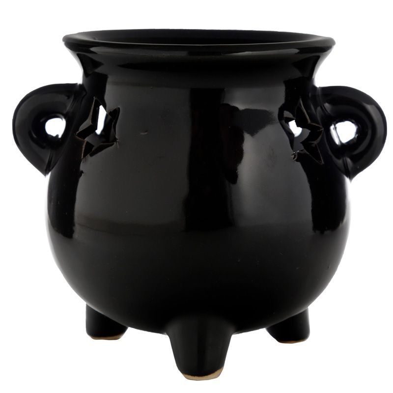 Large Black Cauldron Wax Warmer / Oil Burner - D SCENT