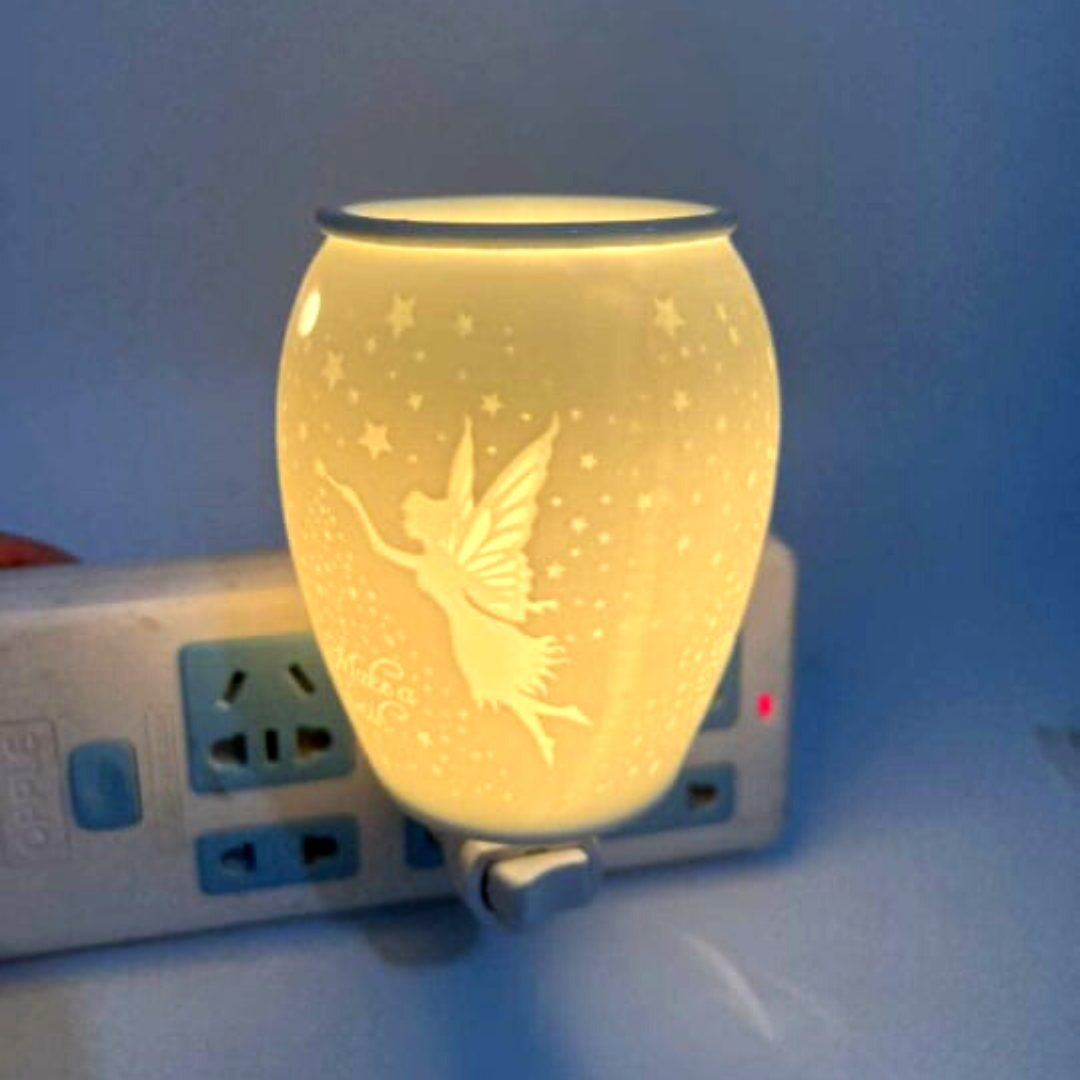 White Fairy and Stars | Electric US Plug-in Fragrance Warmer | Wax Warmer / Oil Burner - D SCENT