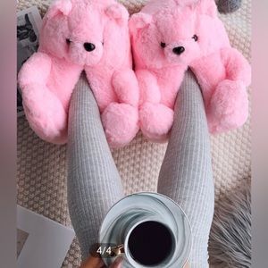 Pink Bear Slippers - D SCENT