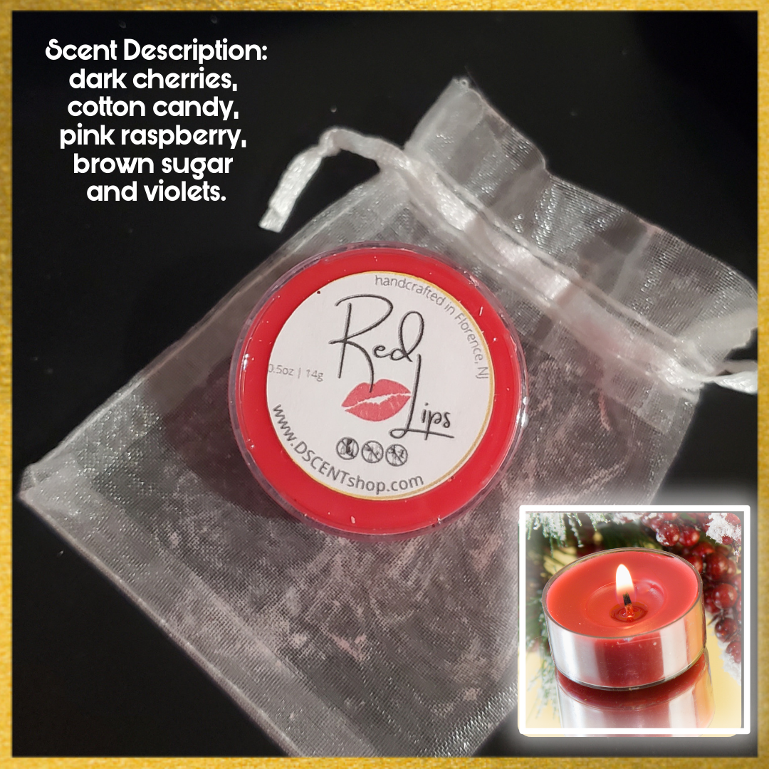 Red Lips Soy Tealight - D SCENT