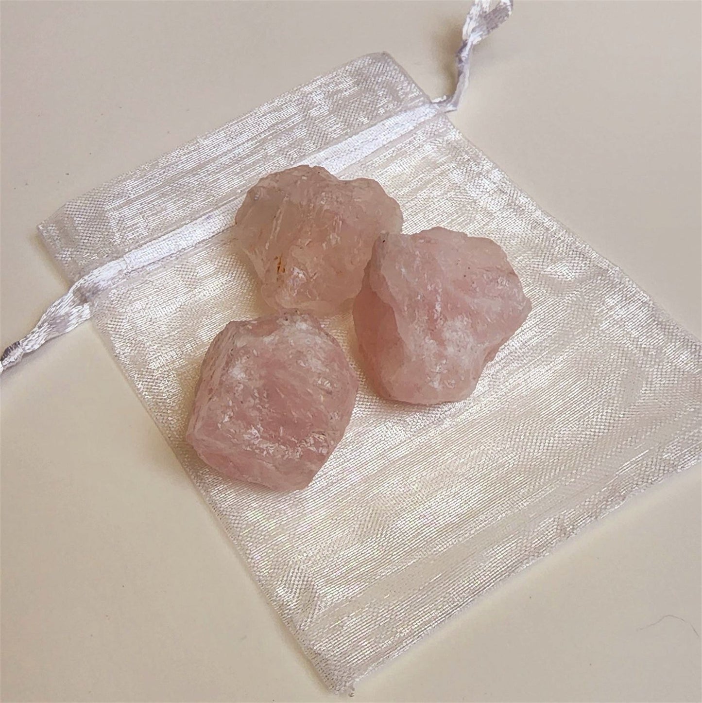 Rose Quartz Raw Crystals | Pack of 3 - D SCENT