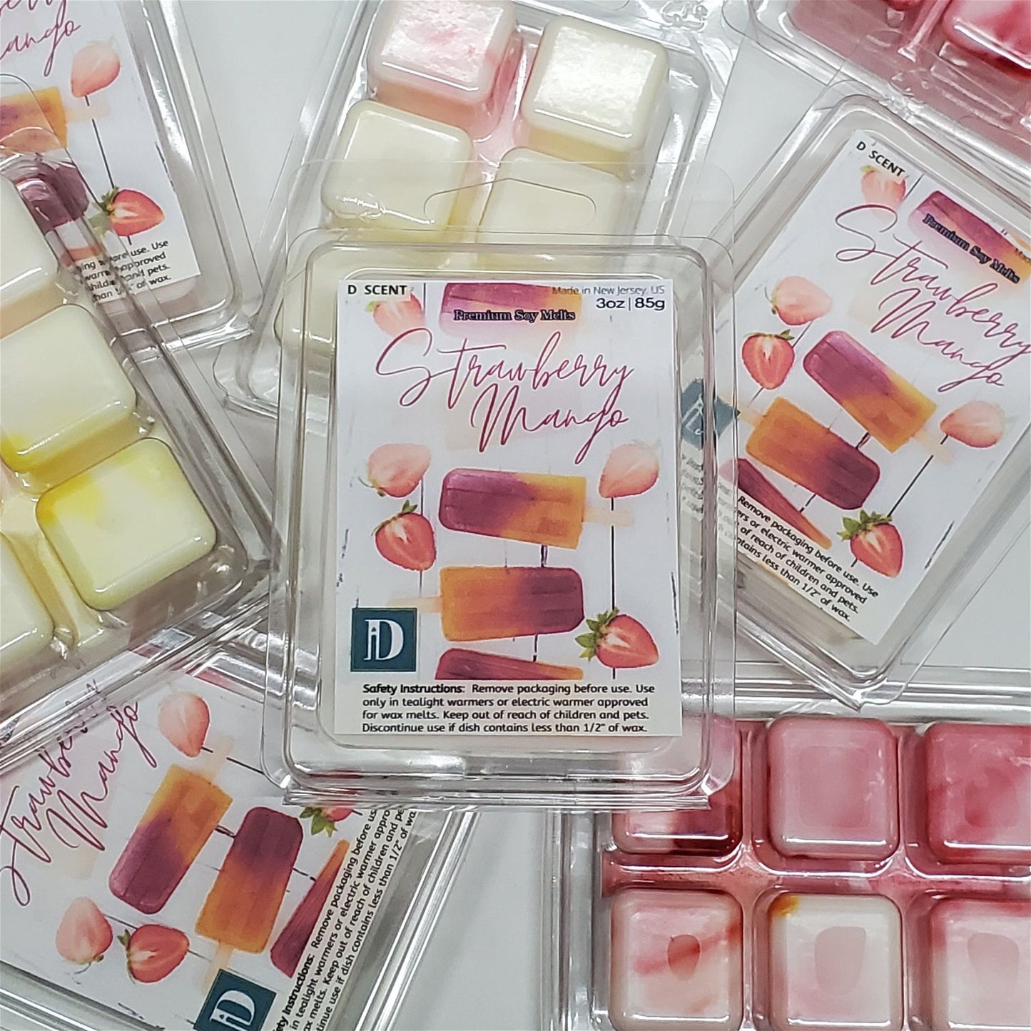Strawberry Mango Soy Wax Melts | Clamshell - D SCENT