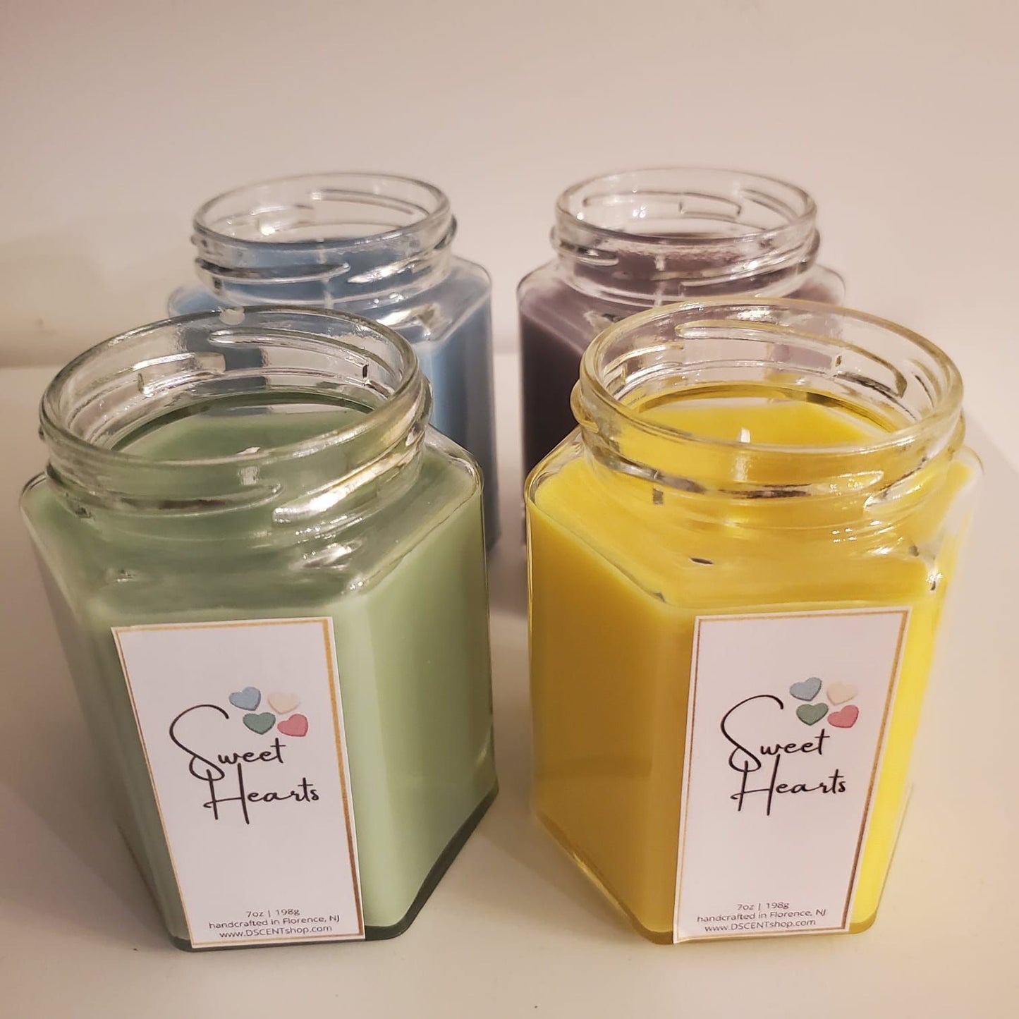 Sweet Hearts Soy Candle | Large Hex Jar - D SCENT