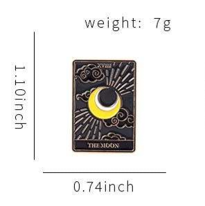 The Moon Tarot Card Enamel Pin - D SCENT