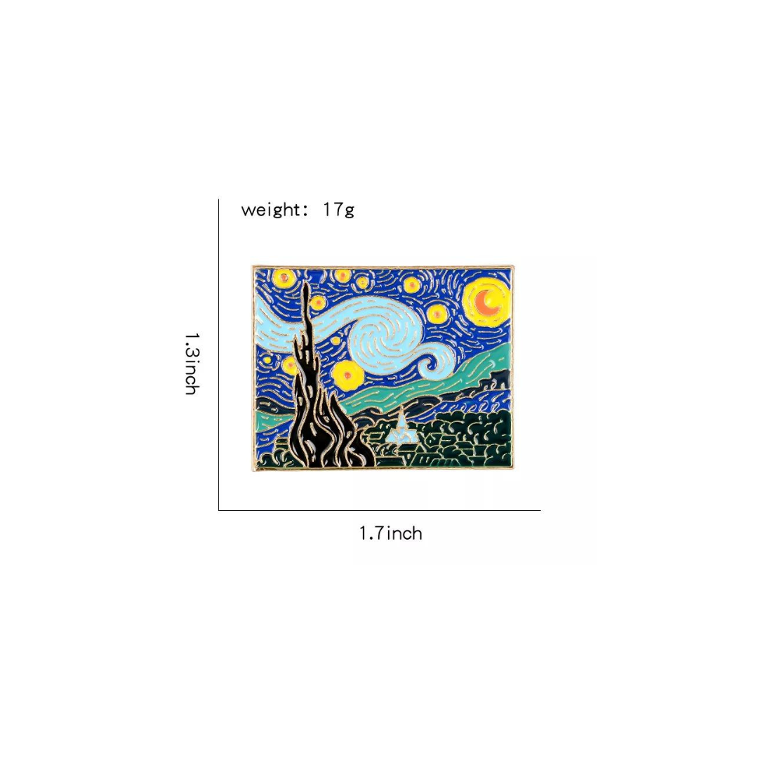 Van Gogh Paint Enamel Pin - D SCENT