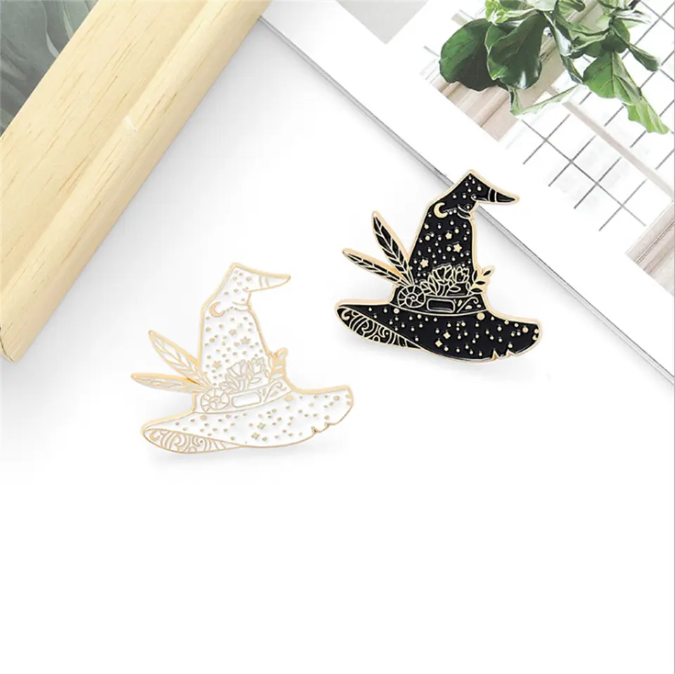 White Space Witch Hat Enamel Pin - D SCENT