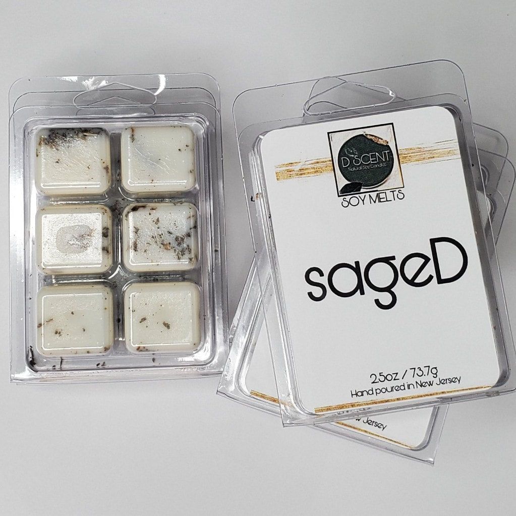 sageD Soy Wax Melts | Clamshell - D SCENT
