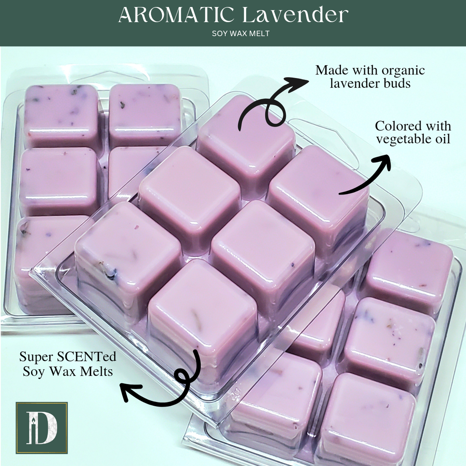 AROMATIC Lavender | Soy Wax Melts in Clamshell - D SCENT 