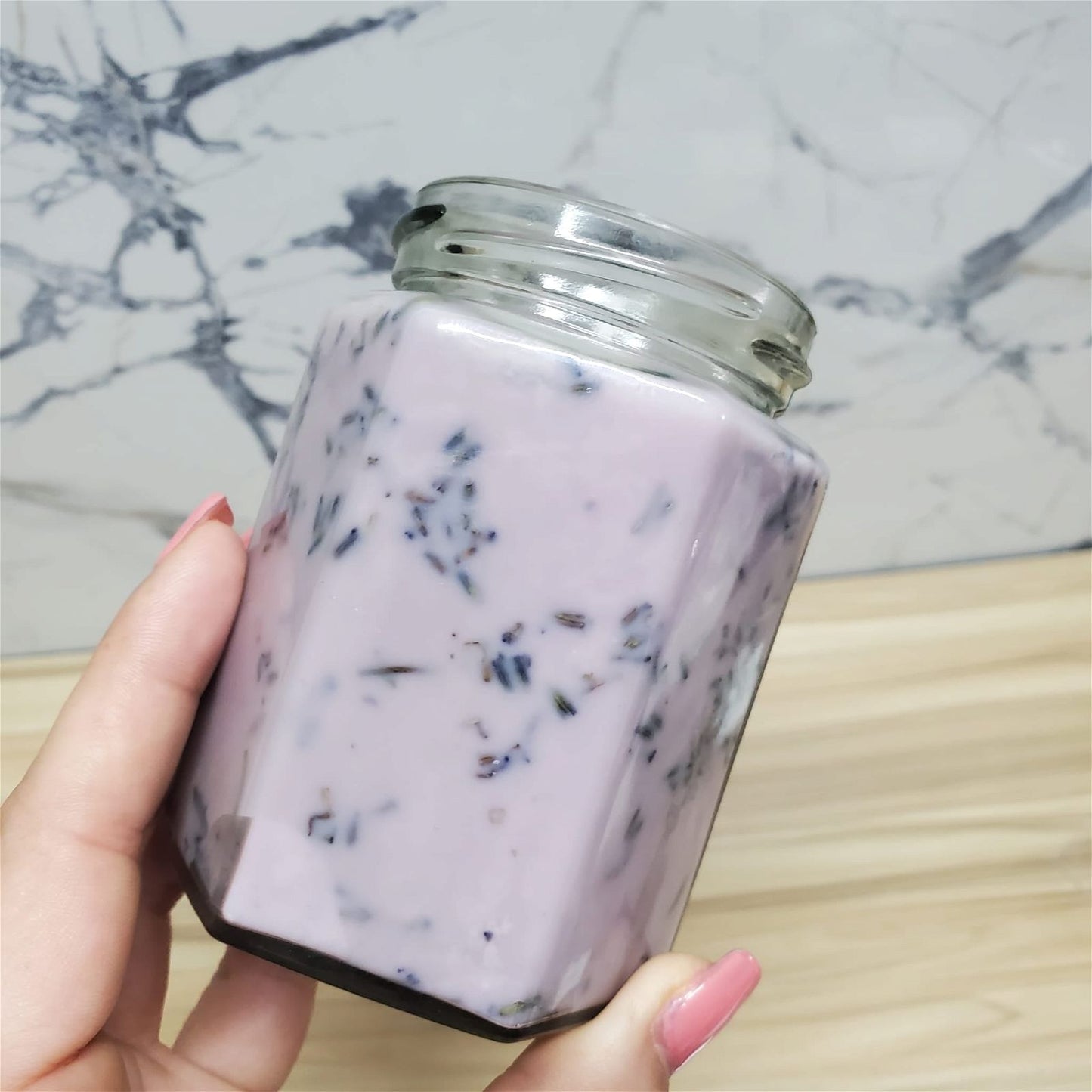 AROMATIC lavender Soy Candle | Large Hex Jar - D SCENT 