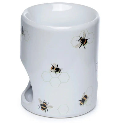 Bee's and Honeycomb Lines | Fragrance Warmer | Ceramic Tea Light Burner - D SCENT 