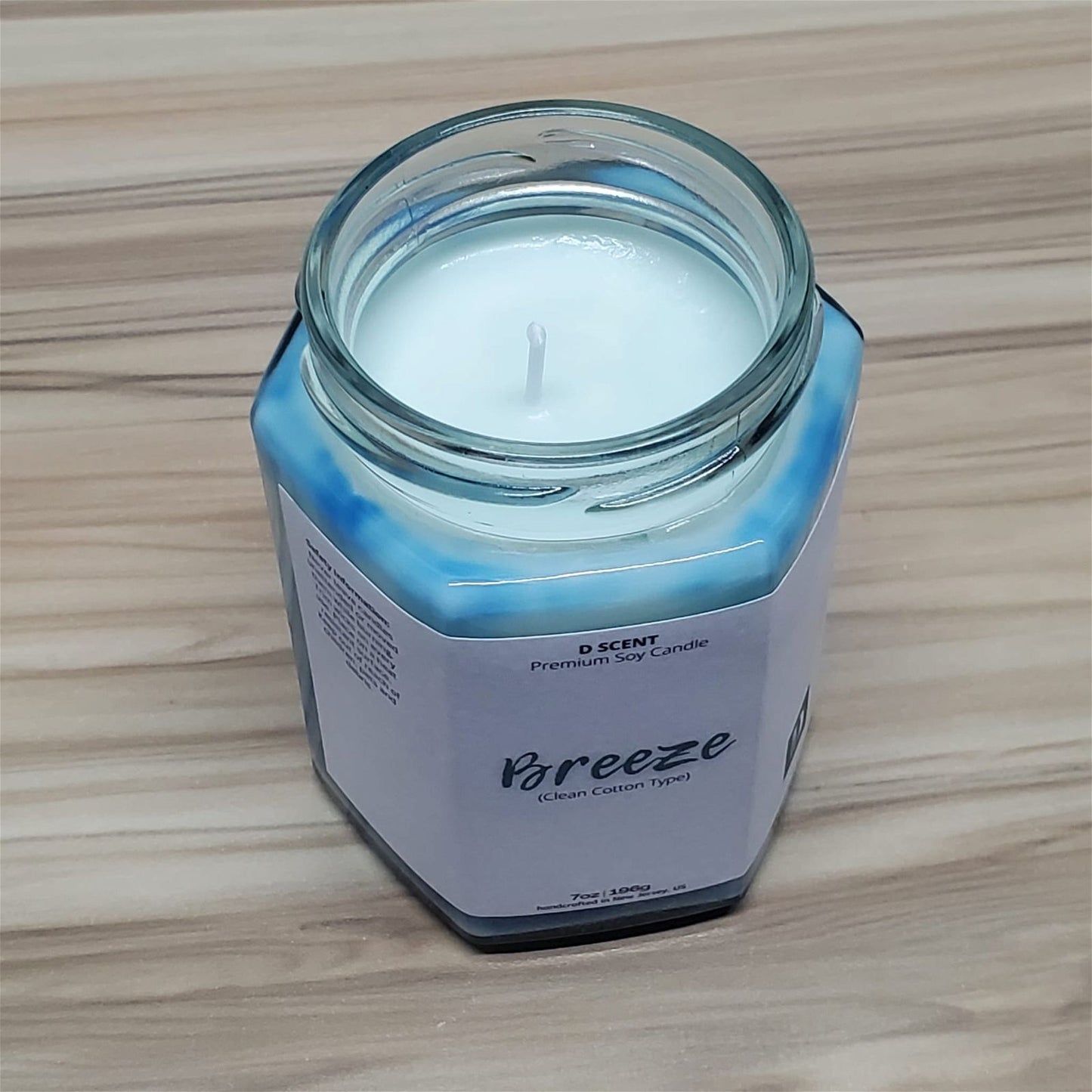 Breeze Soy Candle | Large Hex Jar - D SCENT 