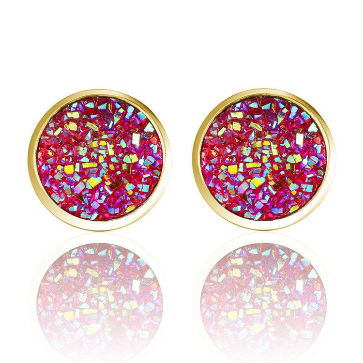 Crystal Druzy Stainless Steel Studs - D SCENT 