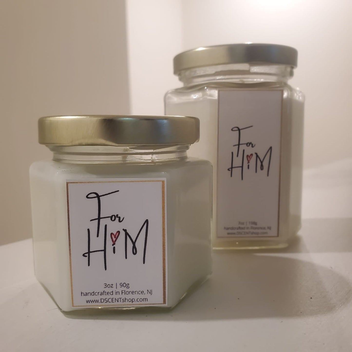 For HIM Soy Candle | Large Hex Jar - D SCENT 