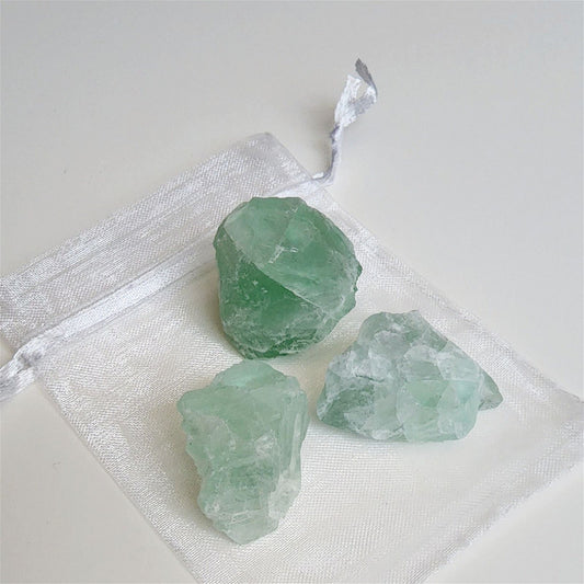 Green Fluorite Raw Crystals | Pack of 3 - D SCENT 