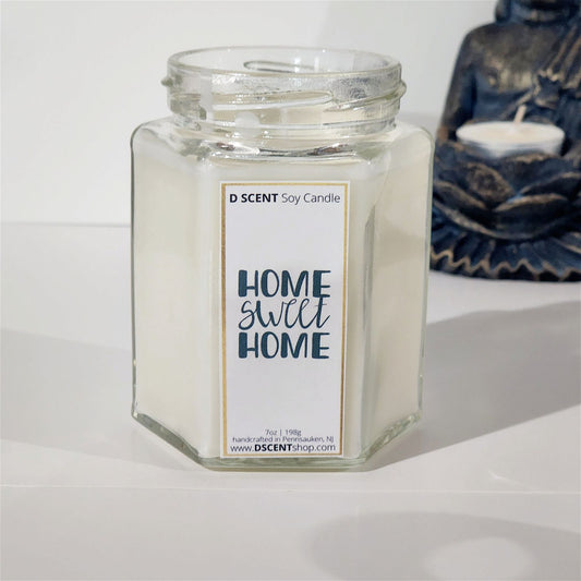 HOME sweet HOME Soy Candle | Large Hex Jar - D SCENT 