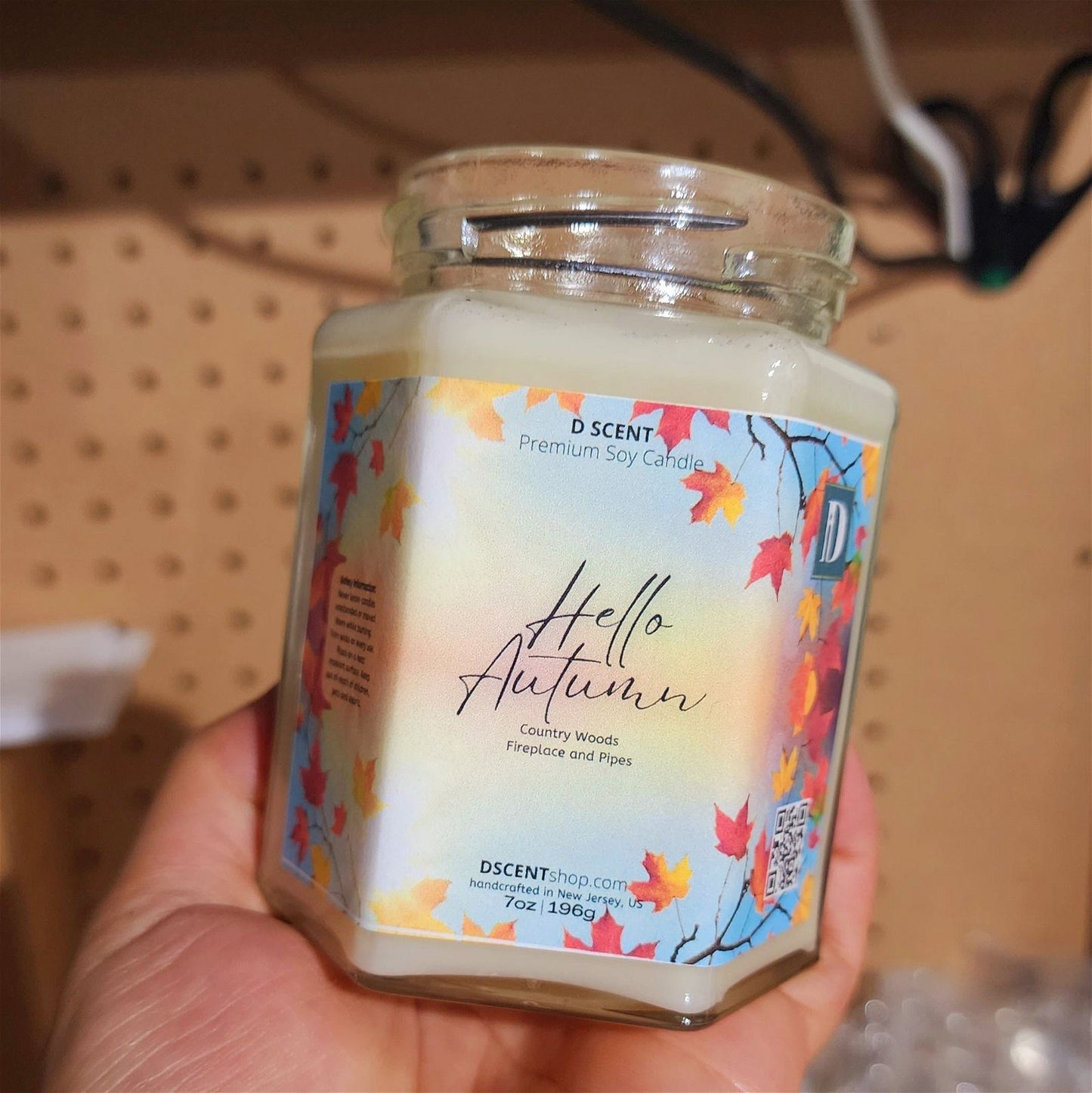 Hello Autumn Soy Candle | Large Hex Jar - D SCENT 
