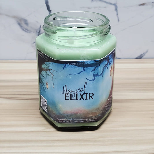 Magical ELIXIR Soy Candle | Large Hex Jar - D SCENT 