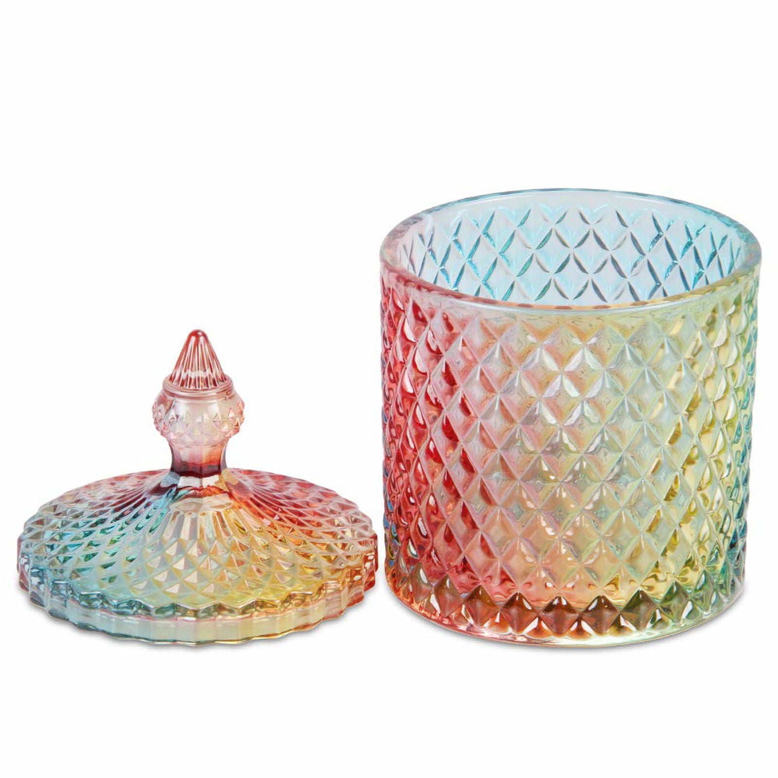 Modern European Colorful Glass with Raw Crystals and chips | Luxury Candles - D SCENT 