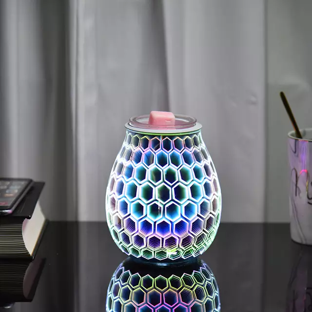 Color Changing Hexagonal Electric US Wax Warmer / Oil Burner - D SCENT 