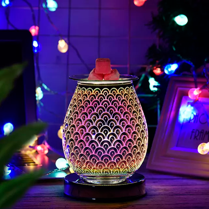 Colorful Arcs 3D Touch Electric US Wax Warmer / Oil Burner - D SCENT 