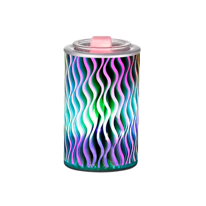 Colorful Curvy Lines 3D Electric US Wax Warmer / Oil Burner - D SCENT 