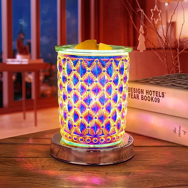 Crystal Glass Diamond Touch Electric US Wax Warmer / Oil Burner - D SCENT 