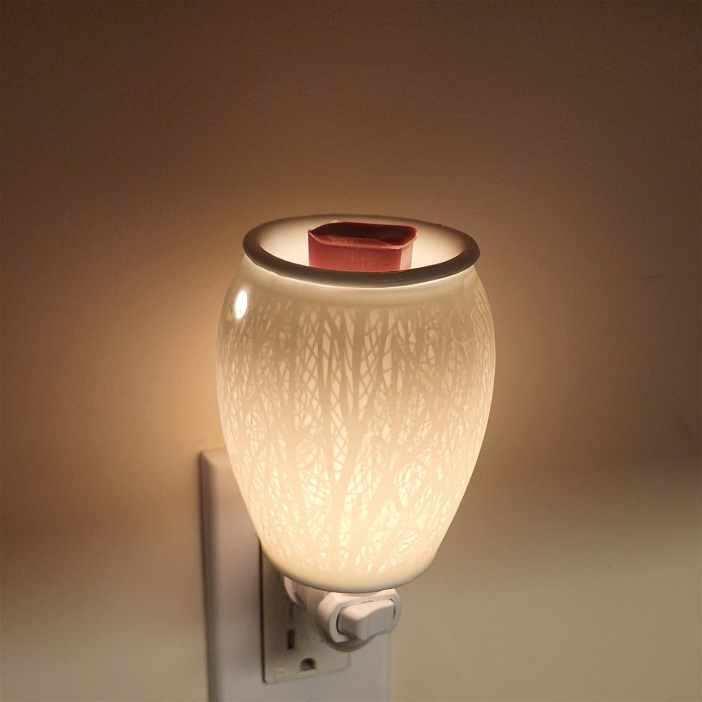 White Branches Electric US Plug-in Wax Warmer / Oil Burner - D SCENT 