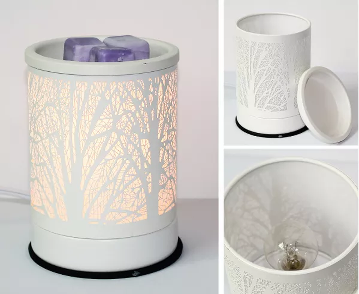 White Branches Electric US Wax Warmer / Oil Burner - D SCENT 