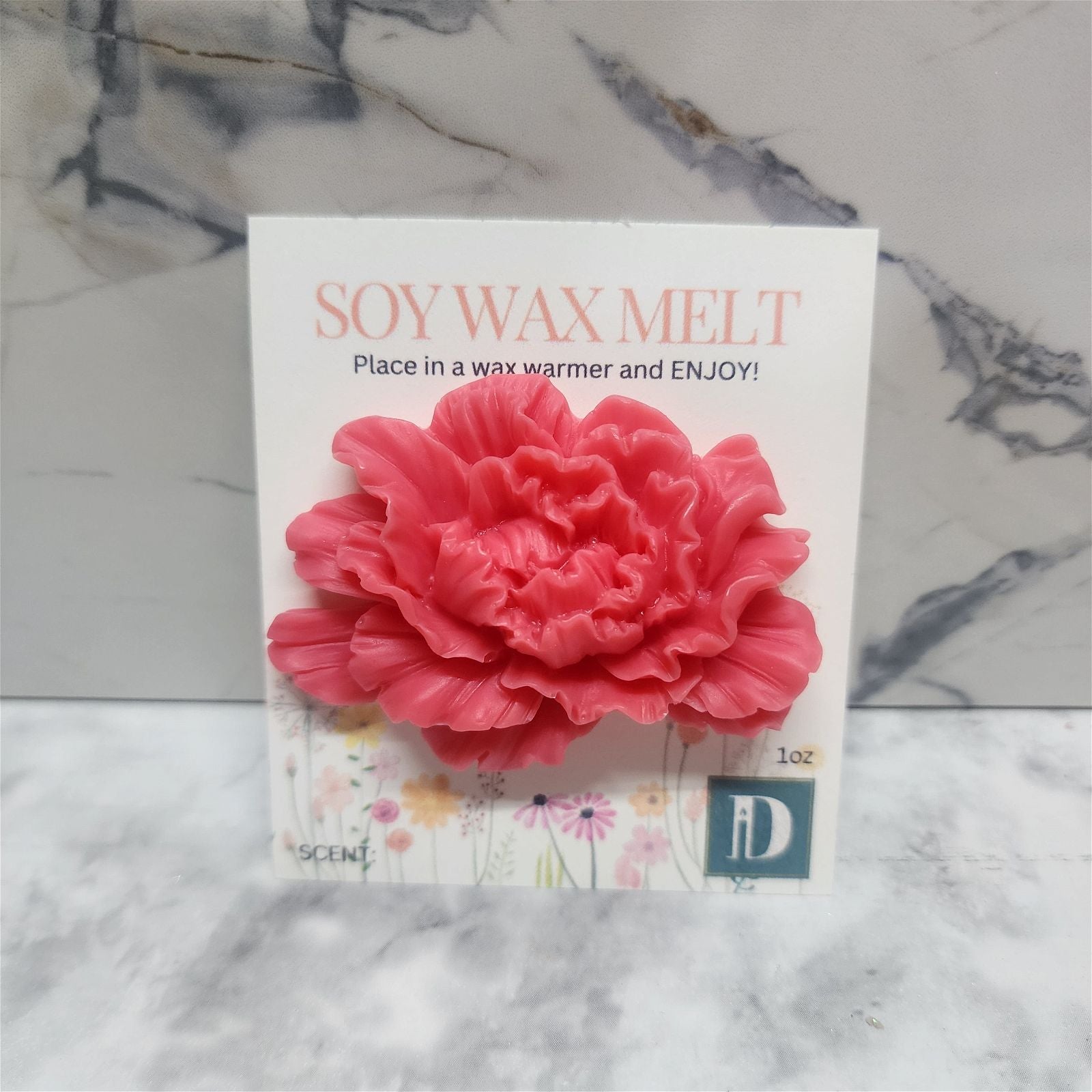 Peoni Rose Flower Melt | Soy Wax - D SCENT 