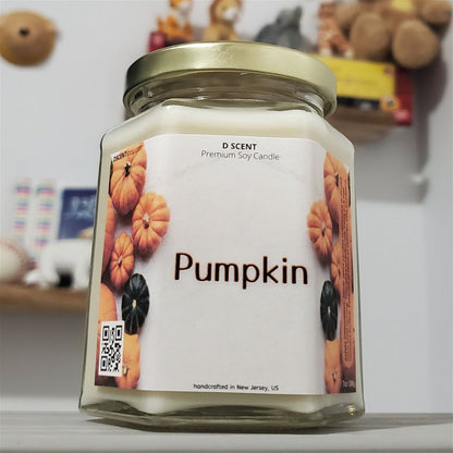 Pumpkin Soy Candle | Large Hex Jar - D SCENT 