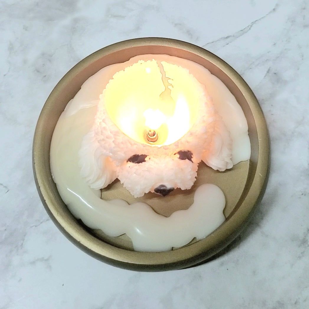 Puppy Head Small Candle | Soy Wax - D SCENT 