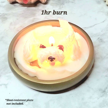Puppy Head Small Candle | Soy Wax - D SCENT 