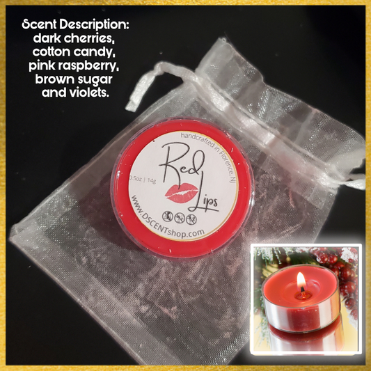 Red Lips Soy Tealight - D SCENT 