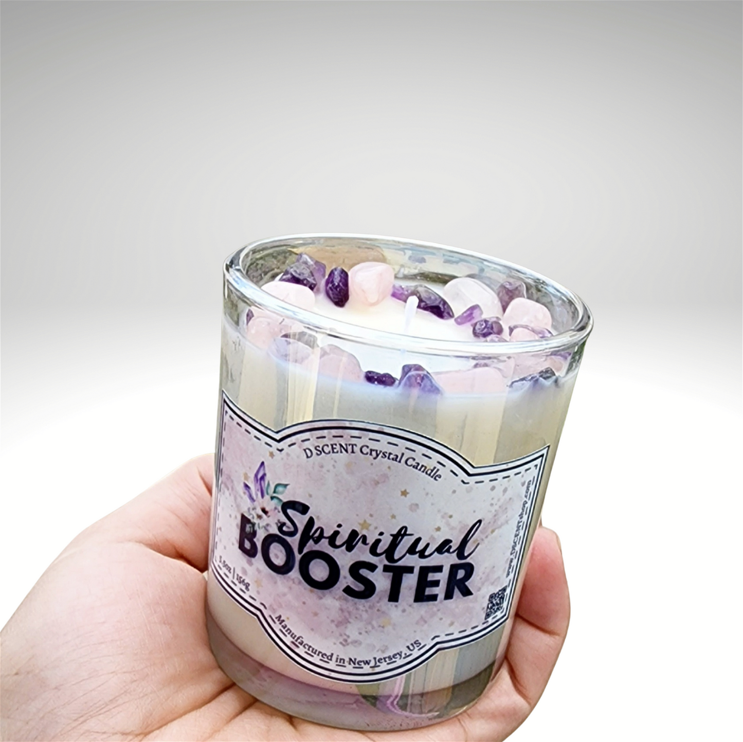 Spiritual BOOSTER Soy Candle | Small Iridescent Jar - D SCENT 