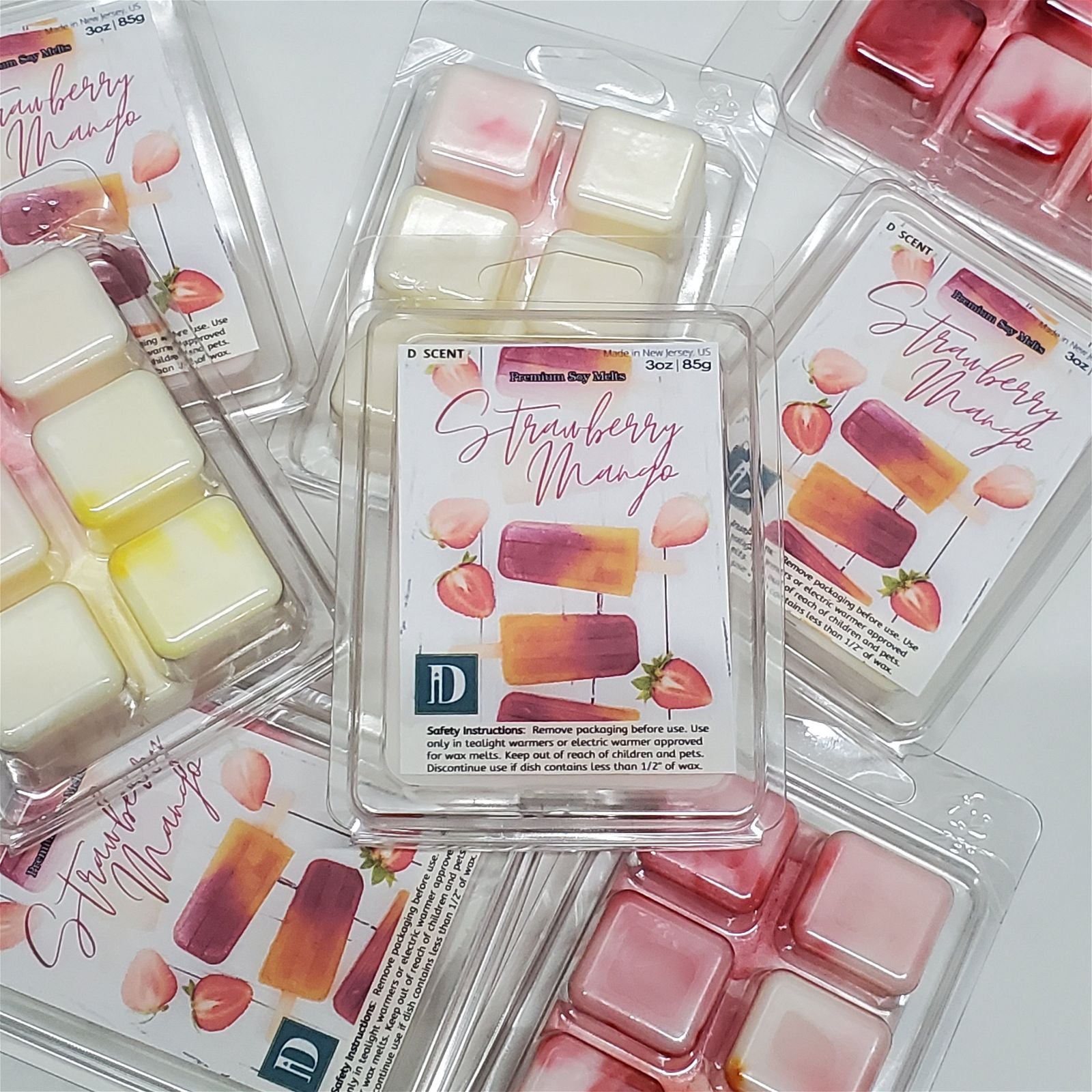 Strawberry Mango Soy Wax Melts | Clamshell - D SCENT 