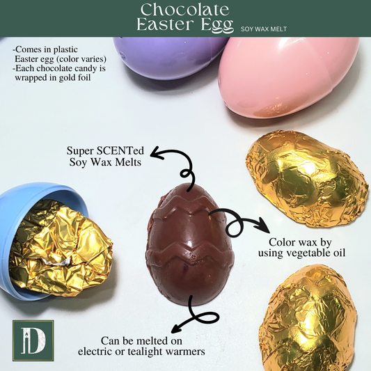 Chocolate Easter Egg Soy Wax Melt | 2pcs per Plastic Egg