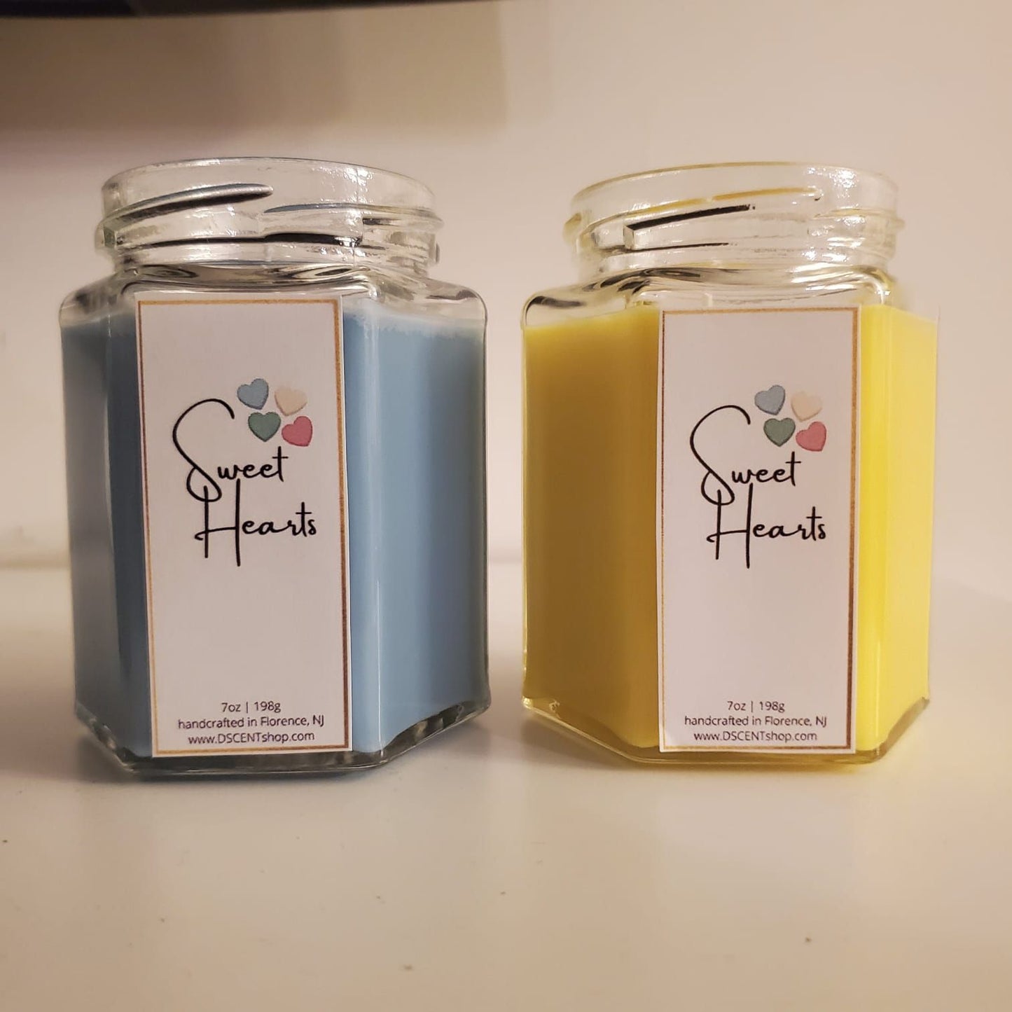 Sweet Hearts Soy Candle | Large Hex Jar - D SCENT 