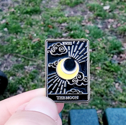 The Moon Tarot Card Enamel Pin - D SCENT 
