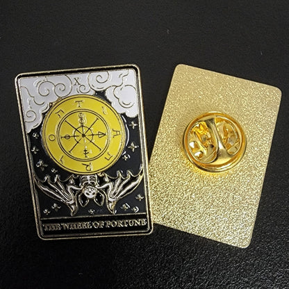 The Wheel of Fortune Tarot Card Enamel Pin - D SCENT 